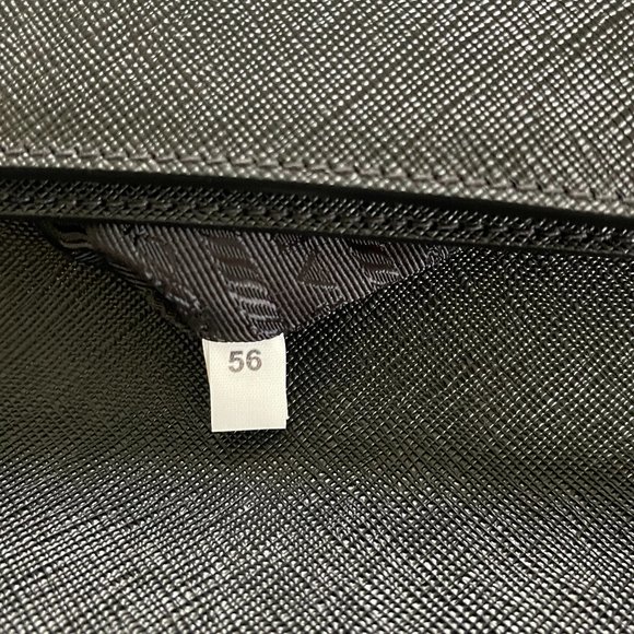 Prada Saffiano Black Leather Oversized Cluch 2VF008 - Picture 14 of 15